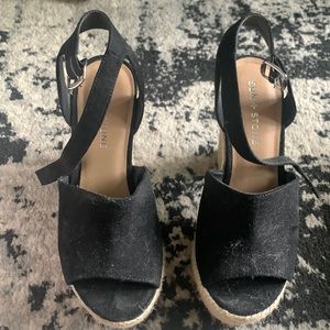 Espadrille heel sandals